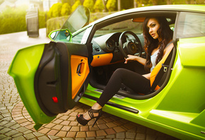 Claudia, Lamborghini, Green, Beautiful, Beauty, Canada, Car, Fashion, Girl, ...
