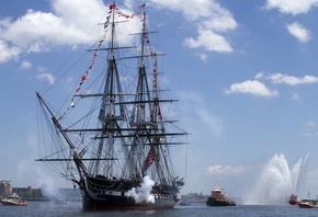Бостонская гавань, парусный, корабль, «Конститьюшн»