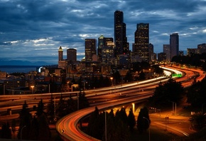 Jose Rizal Park, Seattle, sunset