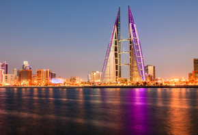 Рукотворное, Bahrain, ночь, огни ночного города