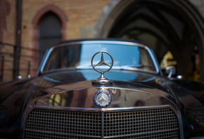 Mercedes-Benz, hood, icon, grill