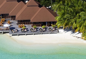 huts, maldives, beach, ocean