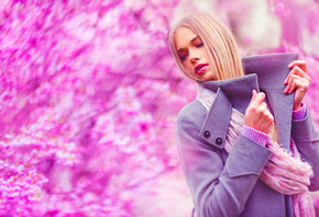 Viktoriya, Model, Blonde, Blossom, Cherry, Gorgeous, Sakura