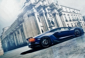 Lamborghini, Aventador, Lamborghini, Gran Turismo, blue, profile