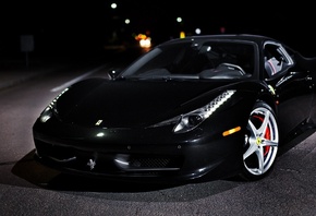 Ferrari, 458, Italia, Black, �������, ��������, ������