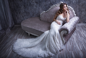 невеста, свадебное платье, платье, диван, настроение, стиль