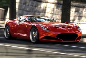 обои суперкар, Феррари, макро фото, дорога, город суперкар, Феррари, макро фото, дорога, город