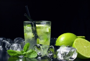 , , , , , Mojito, ice, lime, mint, cocktail