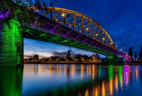 John Frost Bridge, Arnhem, Netherlands, Rhine River,   ,  ...