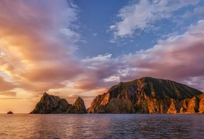 Тихий океан, Восточное побережье, Камчатка, скалы, небо, рассвет, by Андрей ...