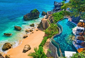 фото, отдых, Бали, пляж, отель, камни, курорт, красиво