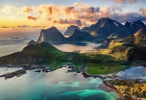 природа, горы, Норвегия, красиво, облака, супер фото