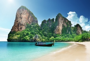 природа, горы, океан, Тайланд, курорт, красиво, тропики