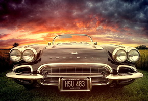 car, chrevrolet, chrome, classic, corvette