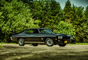 Pontiac, Черный, Сбоку, 1970, GTO, Hardtop, Coupe