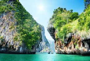 природа, Тайланд, горы, скалы, океан, красиво, тропики