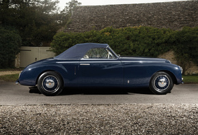 Ретро, Синий, Металлик, Сбоку, 1947, Bristol, 400, Cabriolet, Pininfarina