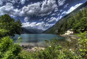 , , , , , , Lake Poschiavo, HDR, , 