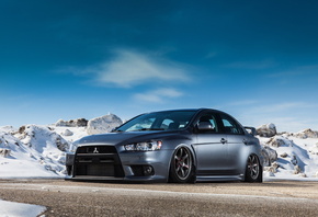 Mitsubishi, , lancer, evolution, x, winter