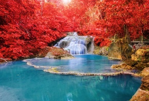 , , , , Erawan waterfall, 