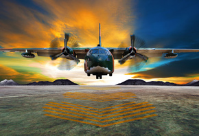 Lockheed C-130 Hercules, Транспорт, самолет, посадка