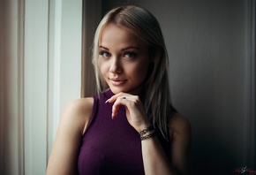 women, blonde, portrait