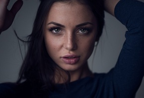 women, face, portrait, simple background