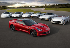 Chevrolet, 2014, Stingray, Corvettes, Красный