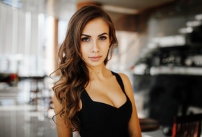 women, portrait, face, wavy hair