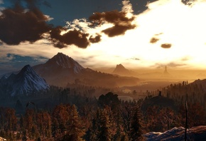 ����, ����, ���, Mountains, snow, forest