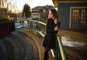 women, portrait, women outdoors, dress, depth of field