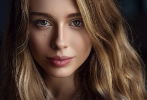 women, blonde, face, portrait