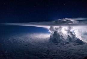 шторм, циклон, молния, вид, сверху, красиво, супер фото