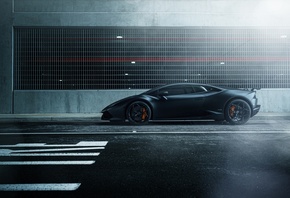 Lamborghini, Huracan, William Stern, street, black, car