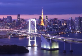 Tokyo, Japan,  , Rainbow Bridge, , , ,  ...