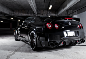 Nissan, black, , GT-R
