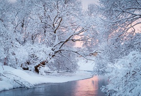 зима, пейзаж, река вязьма, Александр Кукринов