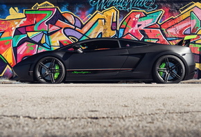 Lamborghini, Superleggera, Lambo, Green, Black, gallardo, Graffiti