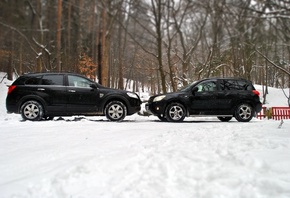 Chevrolet, Toyota, Winter, Forest