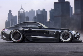 Mercedes-Benz, AMG, GT S, black, supercar