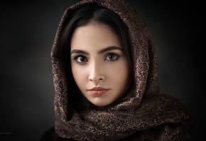 women, face, portrait, simple background