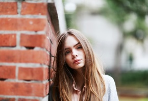 women, face, portrait, depth of field, women outdoors