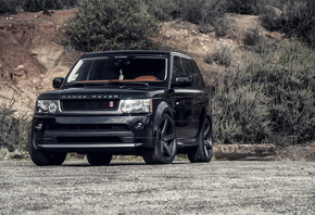 black, tuning, range rover, sport