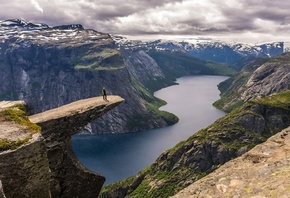 Норвегия, горы, фьорд, красиво