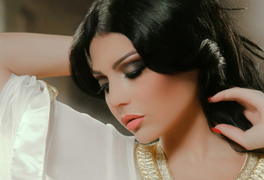 Haifa Wehbe, актриса, певица, Хайфа Вахби, девушка, брюнетка, макияж, профи ...
