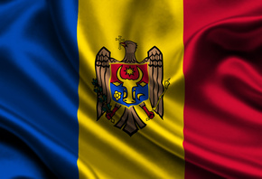 Молдавия, флаг, 3d, Moldova, flag
