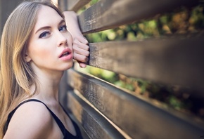 women, portrait, blonde, face, depth of field