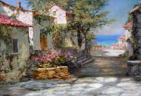 александр милюков, крымский пейзаж, рисованные, крым, картина