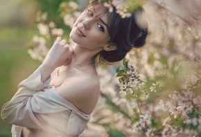 women, face, portrait, smiling, depth of field