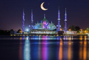 Crystal mosque, Malaysia, город, Куала-Тренгану, Малайзия, кристальная мече ...